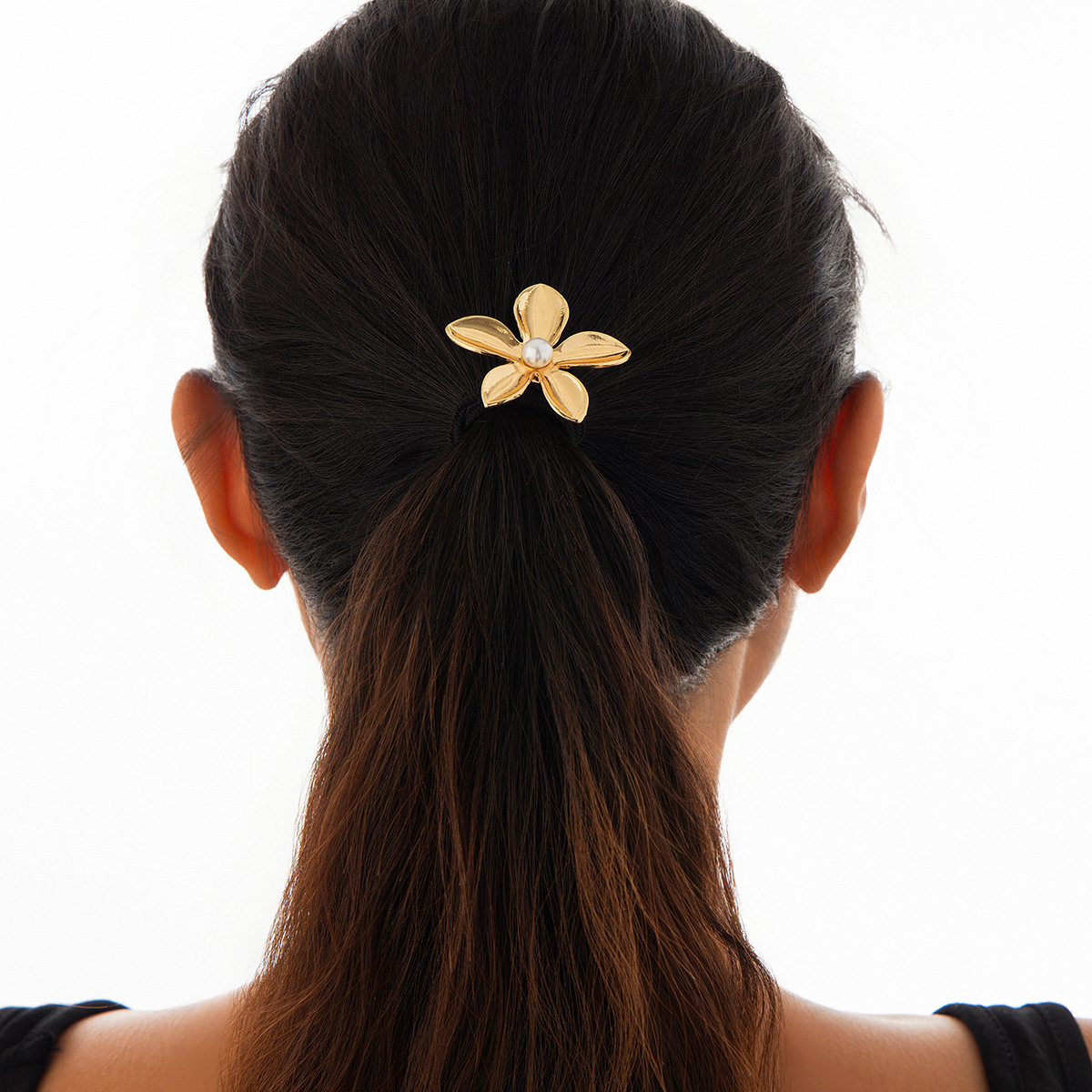 Hair Tie Hair Accessories Type Women's Basic Flower Imitation Pearl Alloy Hair Tie