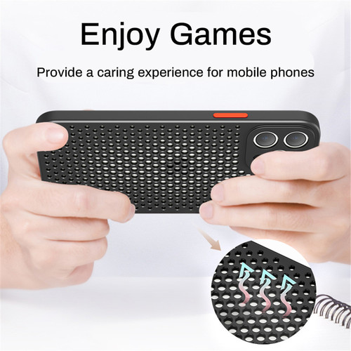 Apple 15 Case Cooling Honeycomb Breathable Hollow iPhone 14 Protective Cover for 13 Pro Max Soft 12 Case
