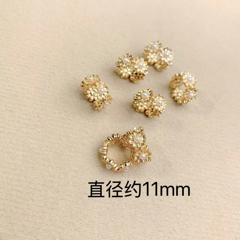 B33 골든 쉘 비즈 스페이서 비즈 2개