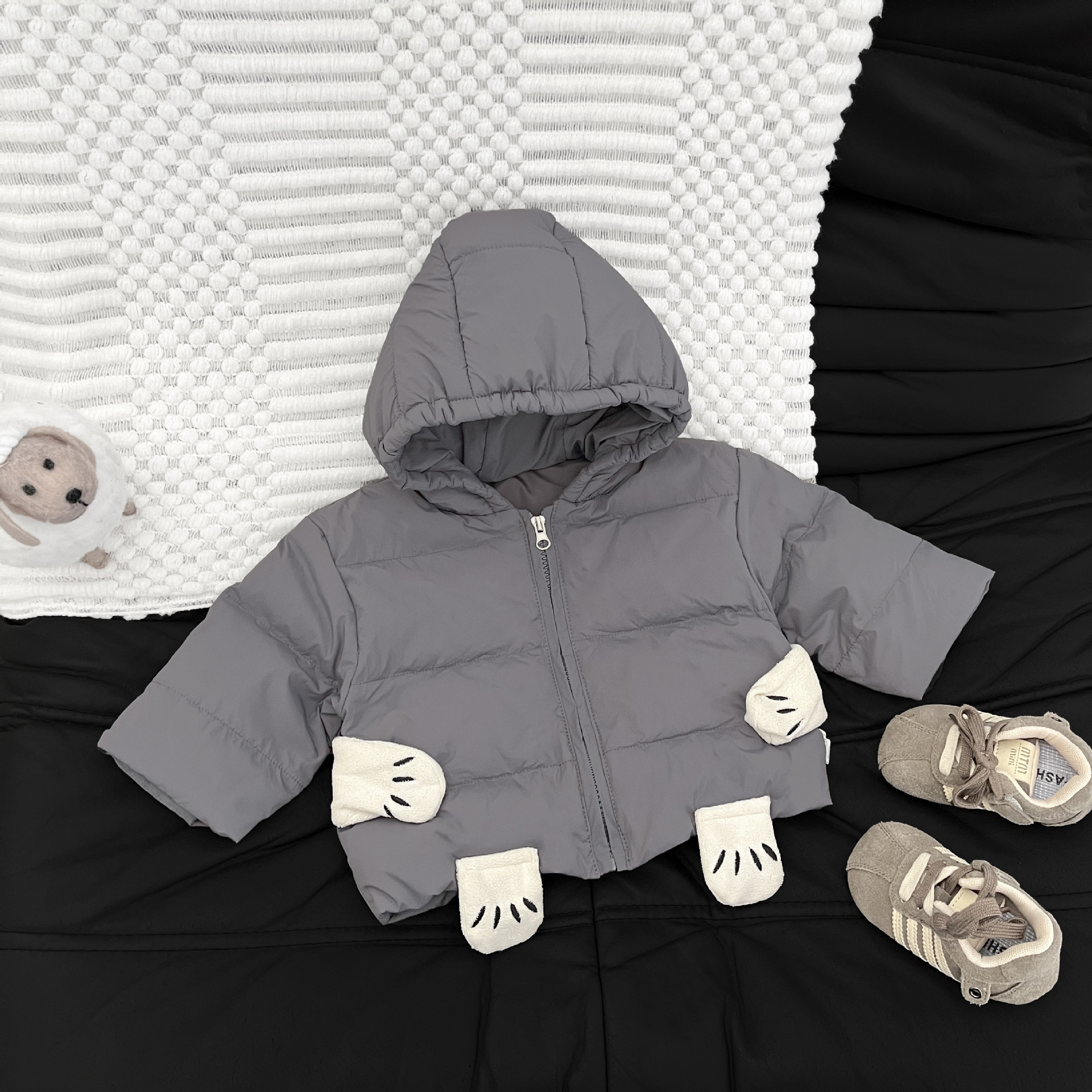 Chaqueta de plumón para bebés invierno lindo bebé chaqueta de calentamiento blanco coreano nuevo niño super lindo ropa de invierno image 7