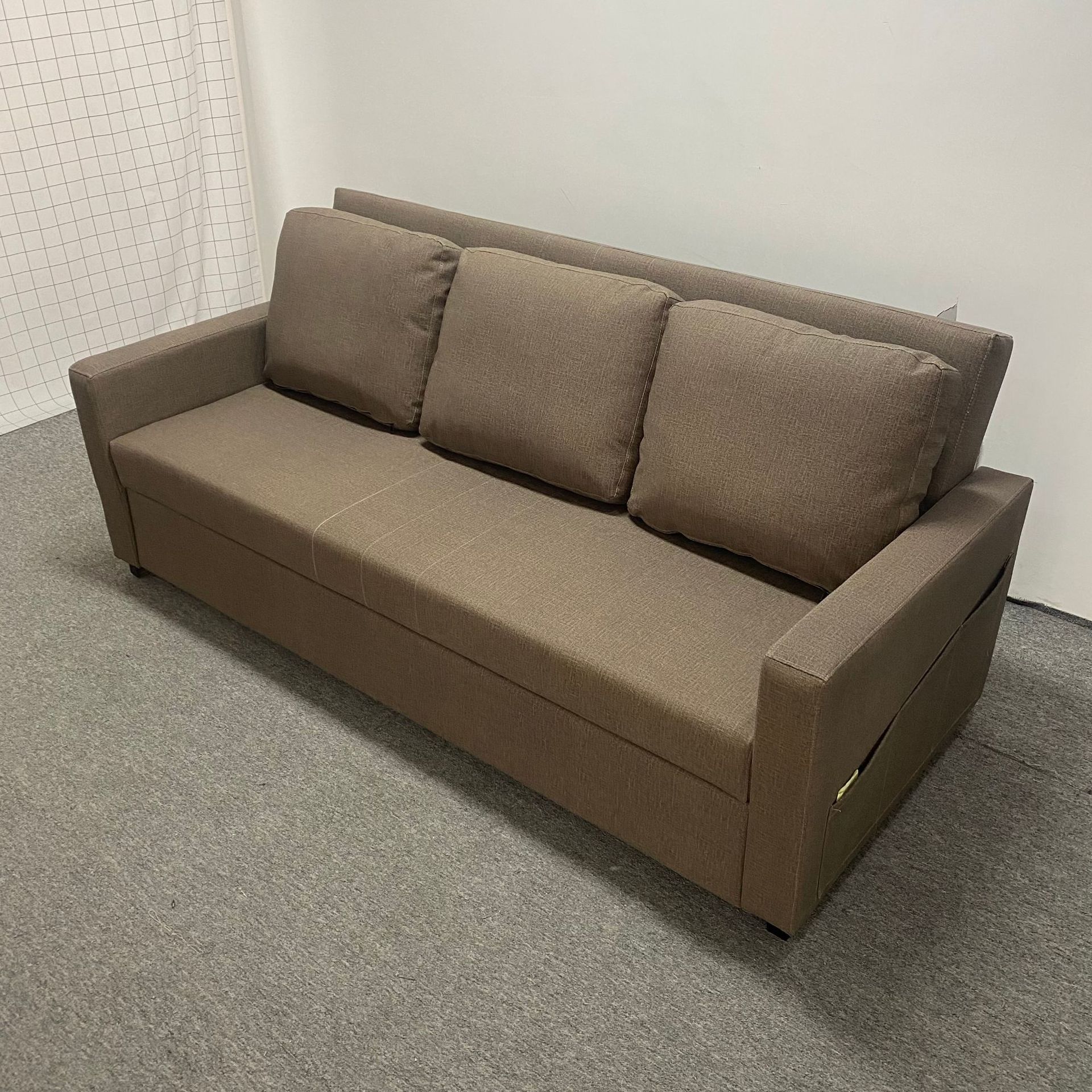 Sofá plegable multifuncional push-and - pull doble uso 1.5m doble triple casa pequeña tela de látex sofá cama de almuerzo
