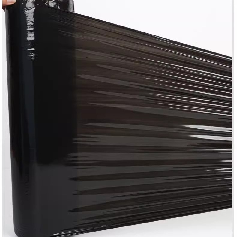 PE película estirable para entrega urgente película estirable embalaje logística película sombreada película negra 50cm de ancho película azul industrial