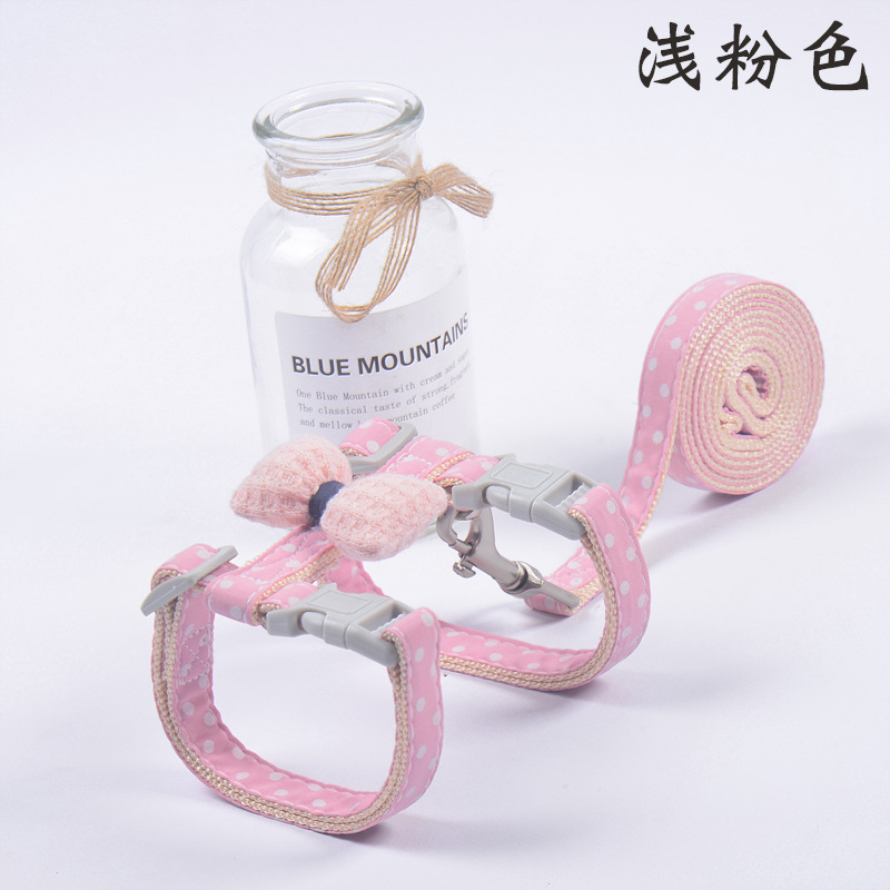 Cuerda de tracción para gatos para evitar que se libere, lazo de lunares de verano, correa para el pecho en forma de trabajo para gatos, correa para caminar para gatos