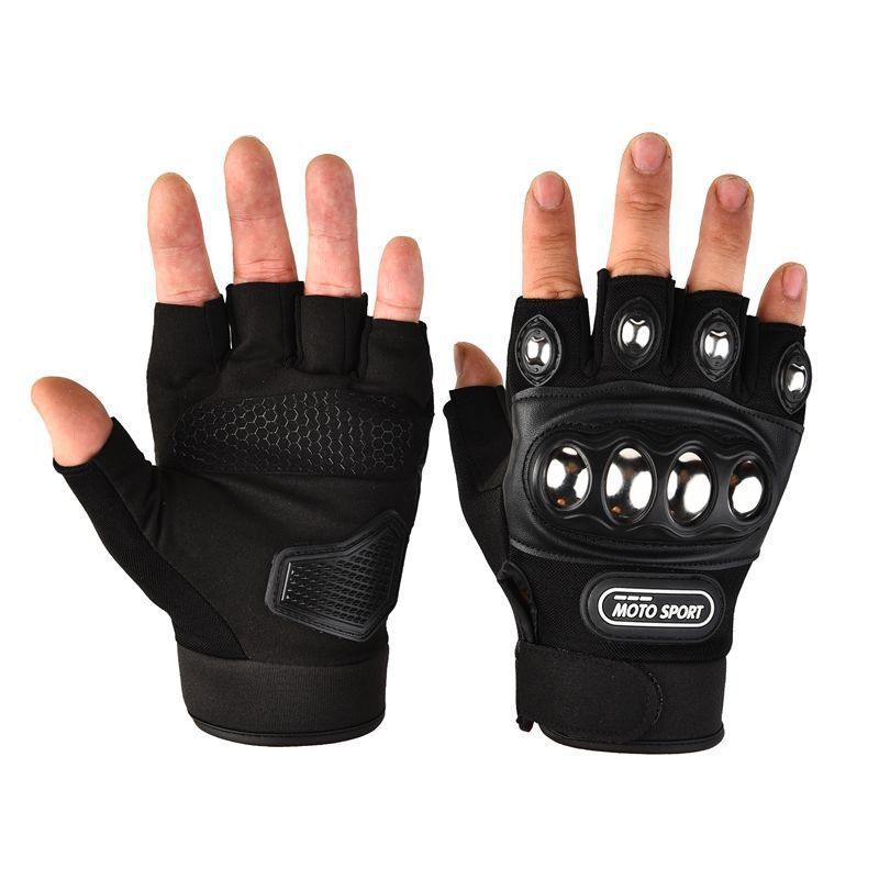 Guantes de motocicleta impermeables a prueba de caídas de invierno equipamiento de motocicleta locomotora hombre protector de montar medio dedo delgado pantalla táctil