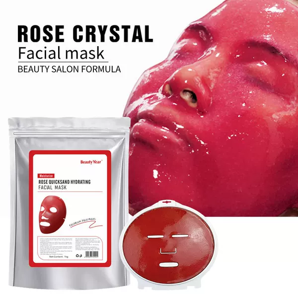 Cross-Border Full English Rose Quicksand Water Gel Soft Mask Powder Hydrating Moisturizing Jelly Mask Powder Foreign Trade Wholesale
