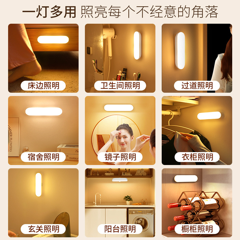 LED 유도 야간 조명 기숙사 침대 옆 야간 조명 자동 플러그를 뽑은 사람들은 복도 욕실 조명을 걸어