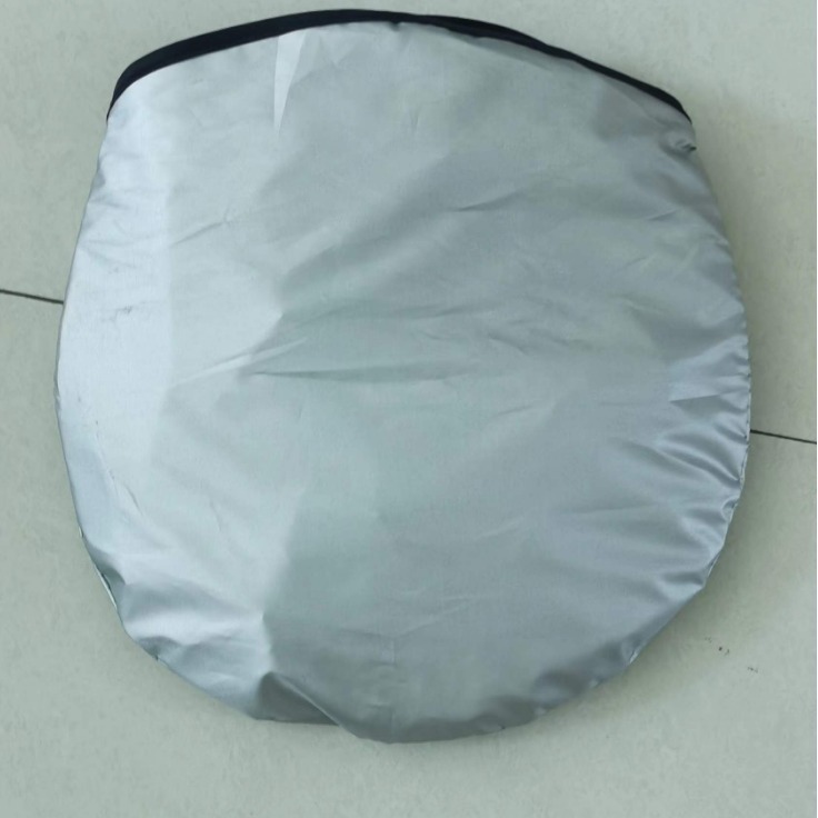 Motor de protección solar delantera fábrica de venta directa protección solar aislamiento solar recubierto de tela plateada doble anillo de protección solar venta caliente