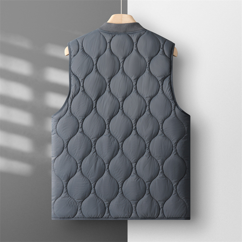 Practical autumn men's fashionable simple middle-aged and elderly winter far-infrared heating warm vest_voghion.com