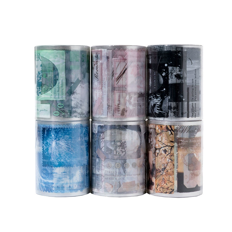 陌墨 Magnificent PET tape, hazy and shimmer series, European-style literary and artistic material decoration stickers, 6 styles to choose