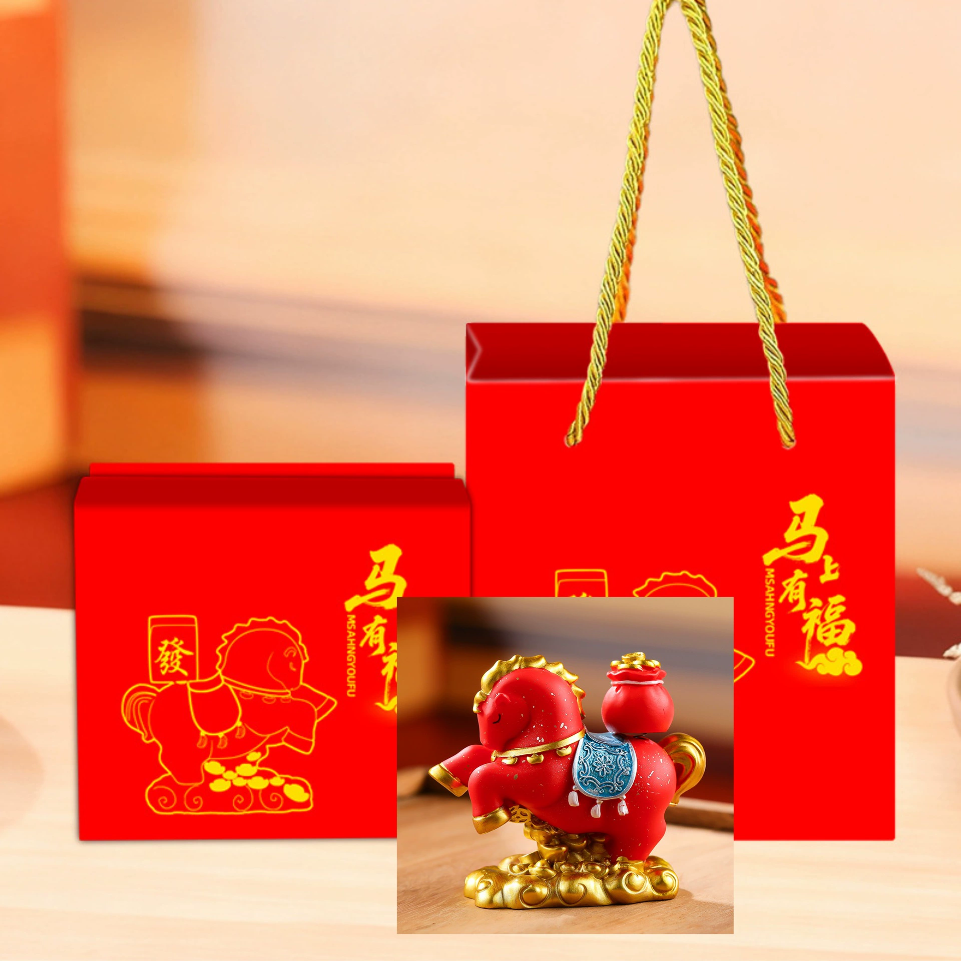 Cute mascot, table pony, Birthday gift, year mascot