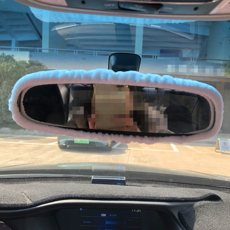 Комплект зеркальных заднего вида автомобиля поперечная полость декоративная короткая бархатная милый мультяшный любимый поросенок разворот зеркало набор автомобильных принадлежностей