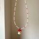 Last Apple ~ Creative Design Fun Apple Core Beaded Necklace Female Niche Design All-match Clavicle Chain