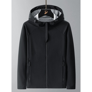 2025 New Outdoor Casual Couple Fashion Soft Shell Business Men Hooded Jacket Mountaineering Jacket Coat