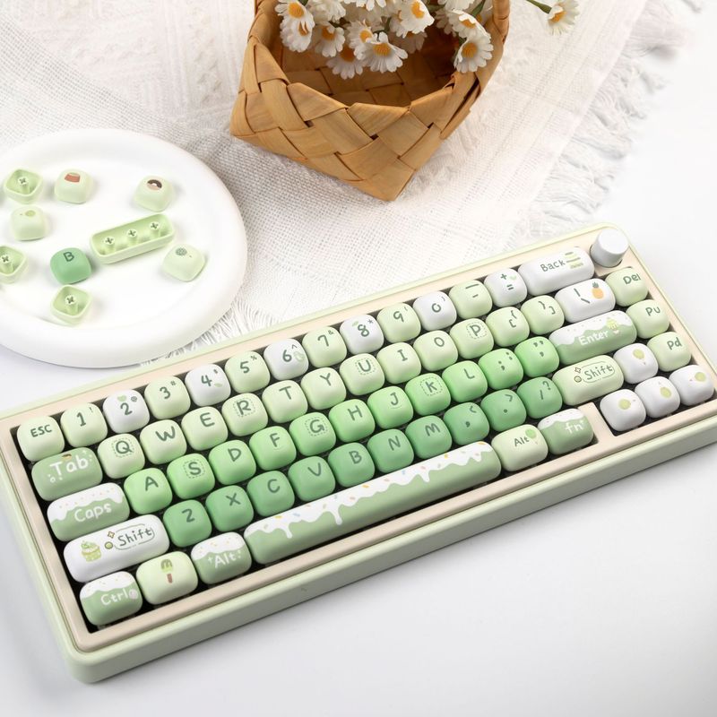 MOG バンズキーキャップ グリーンデザート コンプリートセット PBT 昇華型キーキャップ 列スペース 7u 補足|undefined
