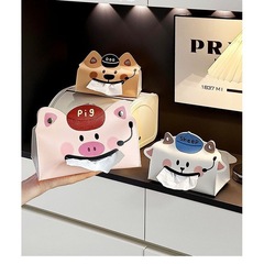 新しい漫画かわいい豚異形ティッシュボックス家庭用リビングルーム寝室ティッシュボックス多機能収納ナプキンボックス