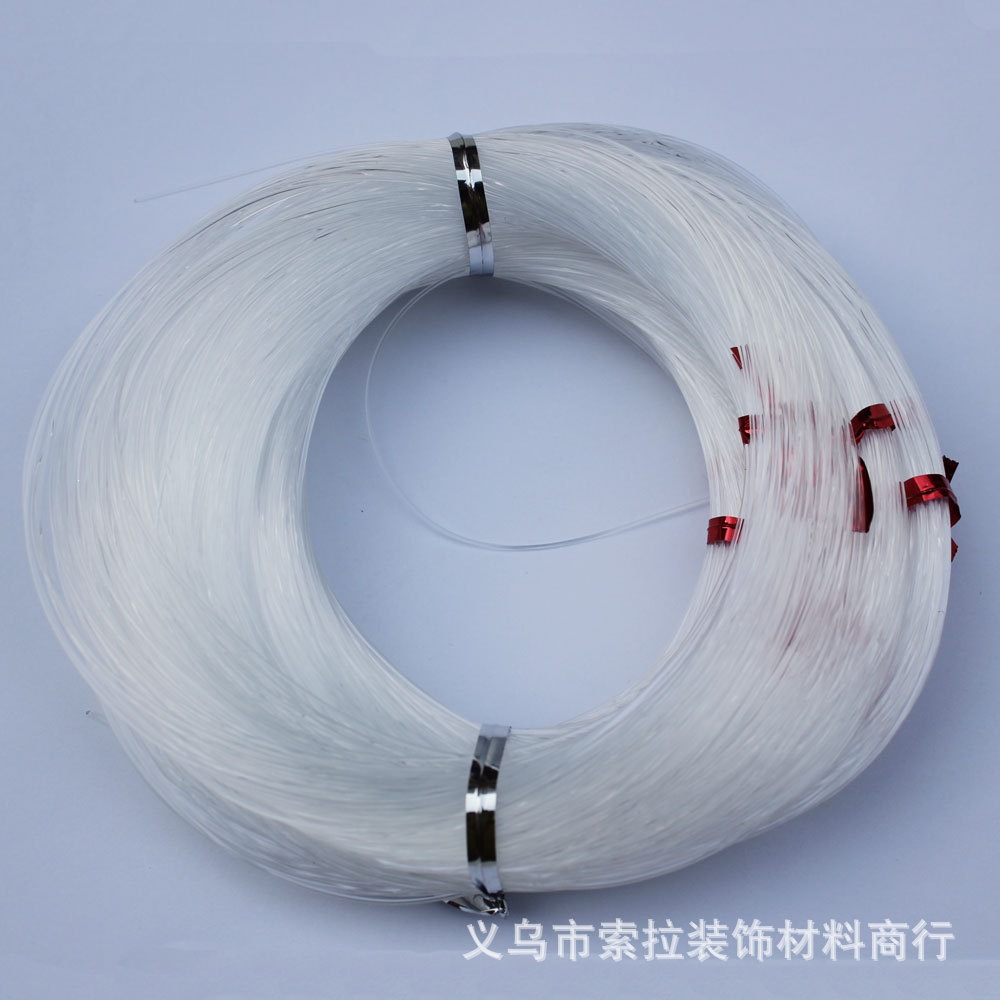 经销串珠材料水晶无弹力鱼线 0.5-1.0mm透明水晶线 10小盘/大盘