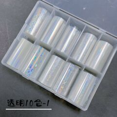 ネイル人魚姫水波紋レーザーオーロラ転写紙透明幻彩星空紙シール愛転写ステッカー