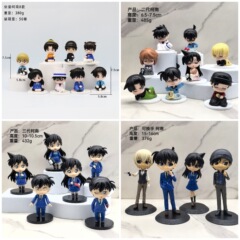 ブラインドボックスフィギュア名探侦コナンシリーズ工藤新一怪盗キッドアニメモデルデスクトップシーン置物バッチ