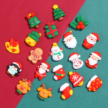 新款圣诞老人礼物手工制作奶油胶diy手机壳装饰饰品材料树脂配件