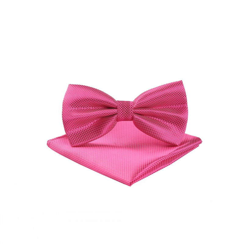 Nuevo color sólido moda simple vestido arco e-commerce fiesta boda color sólido cuadros finos pajarita pañuelo traje