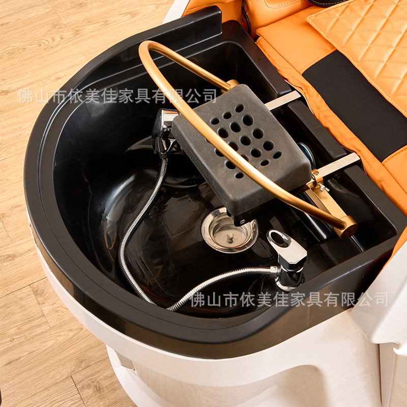 Cama de terapia de cabeza masaje eléctrico inteligente lavabo de cabello salón de belleza fumigación cuerpo entero salón de cabello champú corte de cabello circulación de agua a temperatura constante