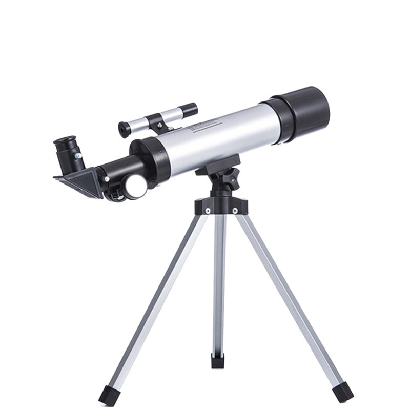 Los fabricantes venden al por mayor F50360M telescópica astronómica plateada con espejo de búsqueda de estrellas HD de alta potencia para niños y estudiantes