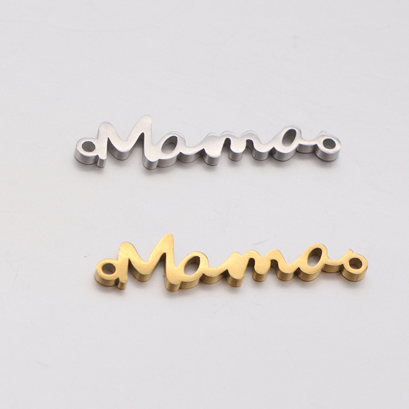 2g Weight Pendant Jewelry Making Type 7*32mm Jewelry Making Size DIY Jewelry Accessories Classification 304 Stainless Steel Material Mother'S Day Festival Letter Pattern Polishing, Plating Design Simple Style, Classic Style Style 7*32mm 304 Stainless Steel Letter Pendant 9