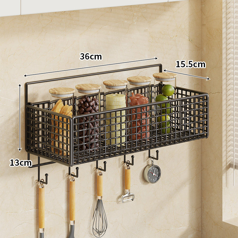 Especiero de Pared para Cocina Sin Perforación, Multifuncional