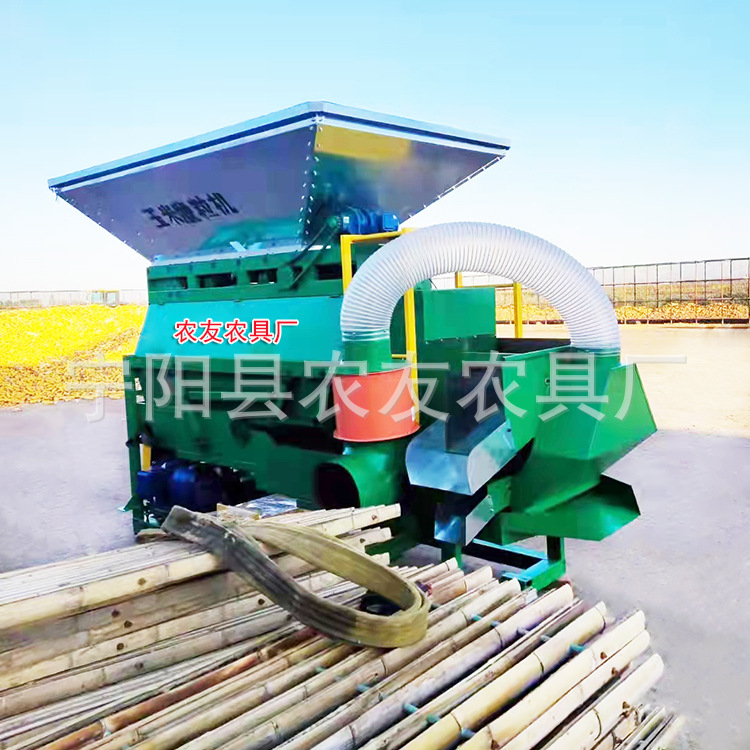30-50吨/时产量玉米脱粒机地坑式9米输送带喂料打棒子机玉米剥粒