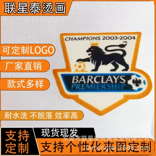 热转印植绒烫画年份英超章2003—2004球衣臂章合服装印花logo定制