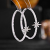 Advanced ring, jewelry, fashionable trend earrings, high-quality style, light luxury style, European style