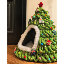 圣诞树猫窝diy手工制作材料包纸箱冬天保暖四季通用封闭式感