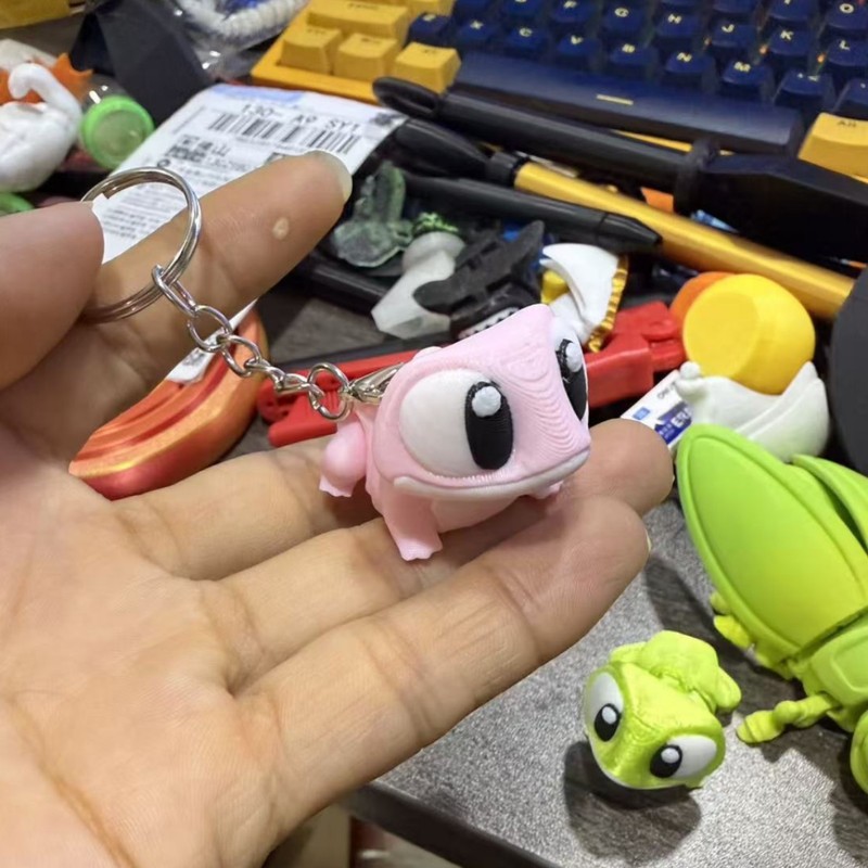 国境を越えた人気のTEMU3Dプリントのかわいい大きな目のカエル全身関節可動シミュレーションペットモデルおもちゃ|undefined