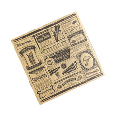 Disposable oilproof paper french fries burger chicken mat kitchen frying baking paper English newspaper restaurant mat