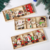 Christmas pendant, decorations, cartoon wooden box, doll, new collection