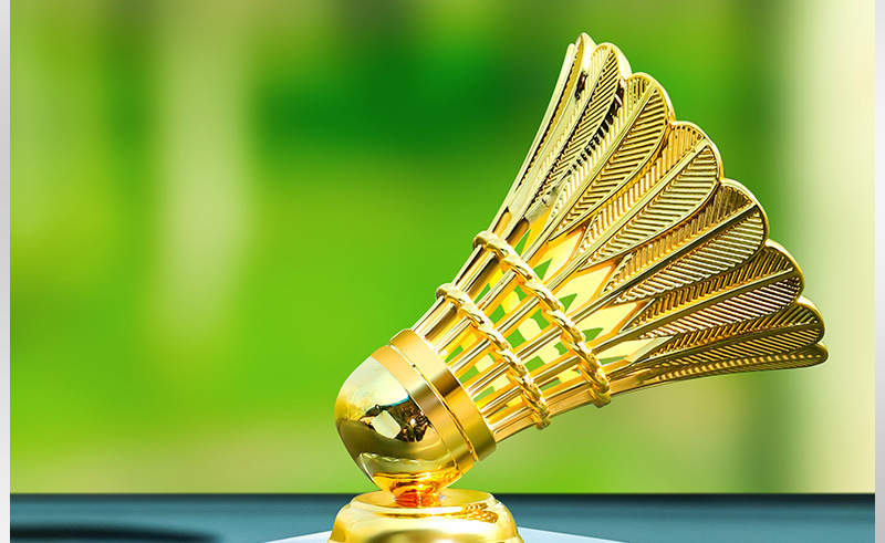 Creative car decoration badminton lovers small decoration interior decoration good sound metal Trophy