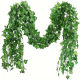 Cross-Border Amazon Artificial Ivy Leaves Simulated Plant Rattan Hanging Ivy Fake Leaves Wall Decoration Flowers