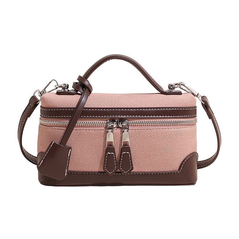 Caja de mano retro europea y americana bolsos pequeños cuadrados de mujeres nuevas ventas calientes transfronterizas pu color de empalme de hombro único bolso de tramo inclinado