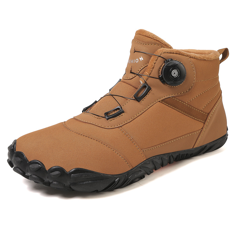 Zapatos deportivos de algodón al aire libre de cinco dedos para hombres y mujeres con forro polar botas calientes resistentes al desgaste botas de nieve antideslizantes zapatos de pareja engrosados de invierno