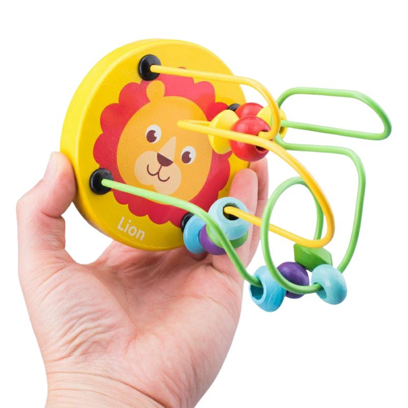 Детские Мультяшные умные мини-деревянные строительные блоки из бисера Развивающие Игрушки для мальчиков и девочек Праздничные подарки