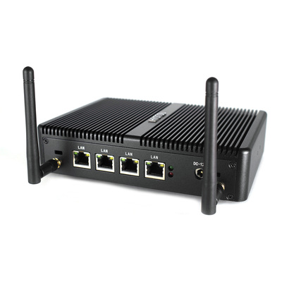 微型軟路由2.5G四網口嵌入式J1900無風扇低功耗雲桌面小主機迷妳