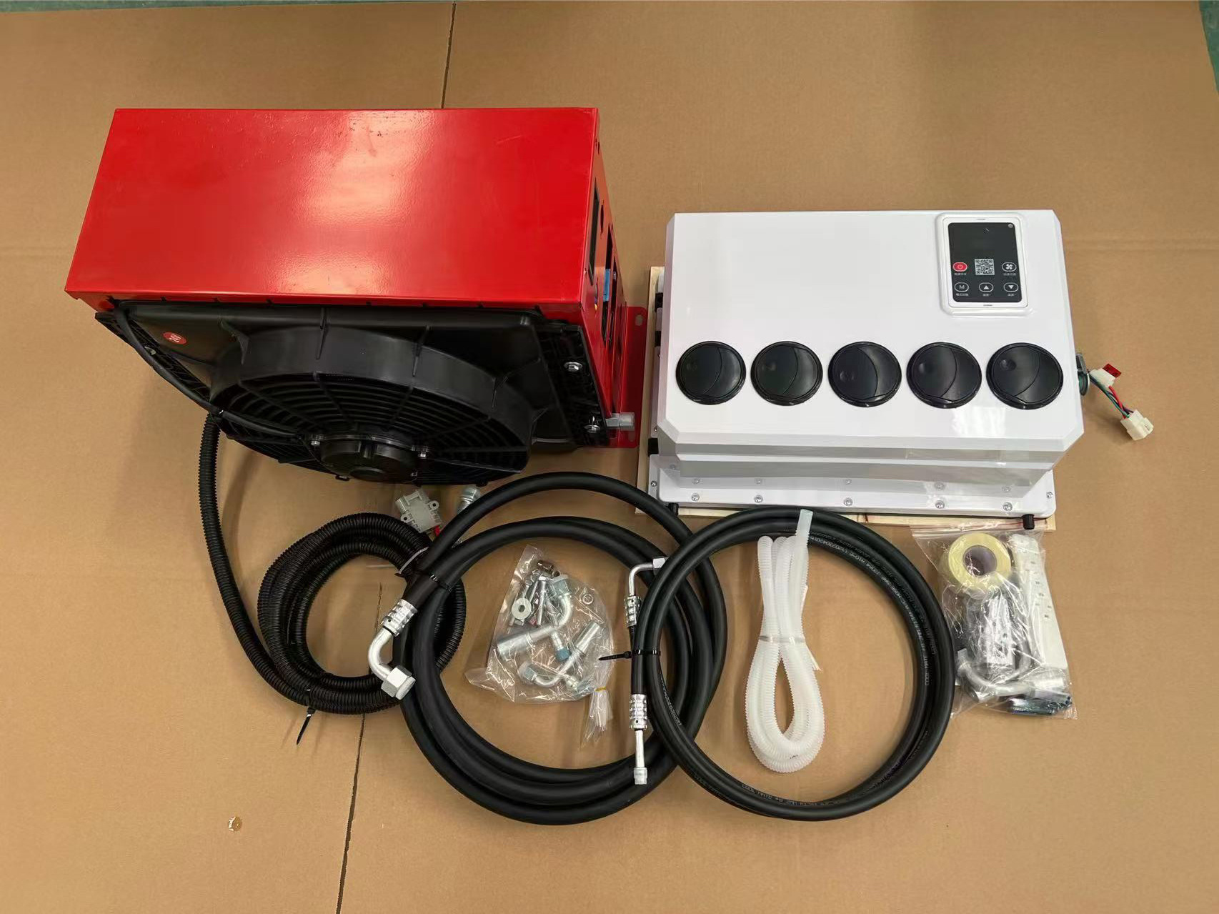 Large truck parking air conditioner 24v refrigeration intelligent frequency conversion car modification 12v car air conditioner excavator engineering vehicle