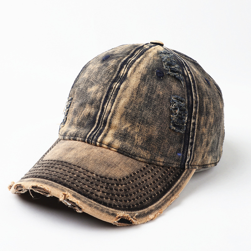 Solid Color Pattern Unisex Retro Solid Color Curved Eaves Baseball Cap