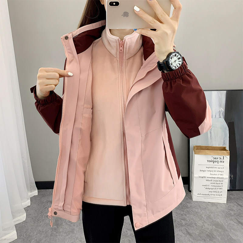 Couple's Outdoor Jackets for Men and Women, Spring and Autumn Hooded Flight Jackets, 2025 New Color-Blocking Outdoor Mountaineering Clothing