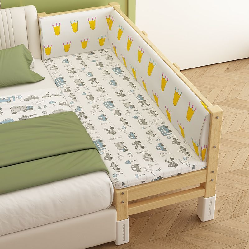 Children's Spliced Bed with Widened Bedside Extension, Baby Flat Bed, Adjustable Solid Wood Crib for Adults to Sleep on