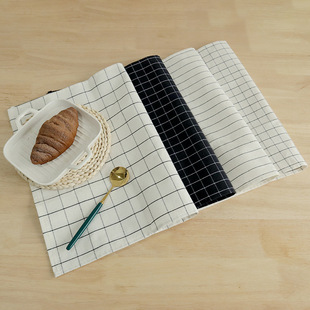 Fabric napkin Nordic style black series Photo background cloth Home Kitchen Gourmet napkin tea towel kitchen towel