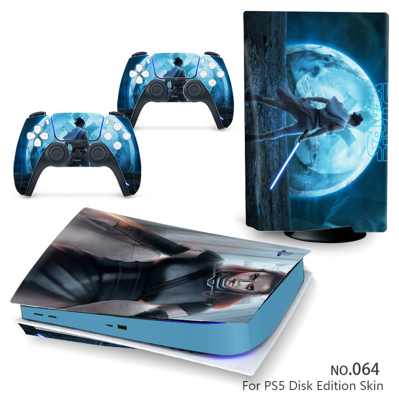 Наклейка‑скин для консоли (Sony) PS5, 5 предметов, декоративная виниловая защита, для дисковой и цифровой версий