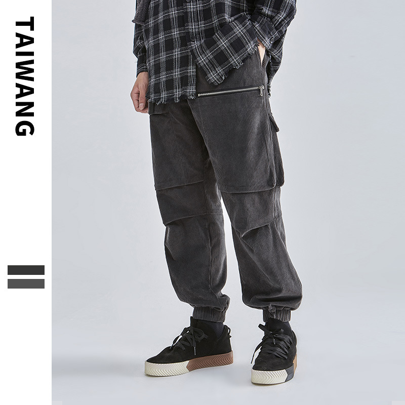 Herrenbekleidung Thai King Herrenbekleidung Tide Markenoveralls für Herren 2024 Herbst und Winter neue Herrenhosen Cordhosen für Herren_voghion.com
