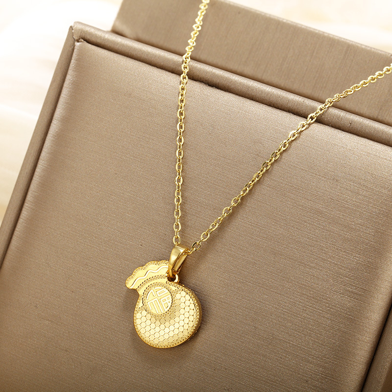 Xupe joyería nuevo panal suerte bolsa Fu Lu colgante de cobre chapado en oro de la superficie de escamas de pescado de moda retro colgante creativo al por mayor