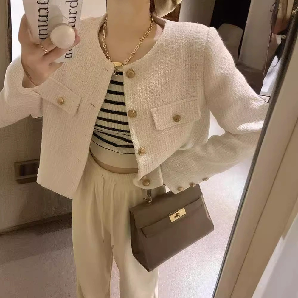 Spring short jacket, Chanel style, french style